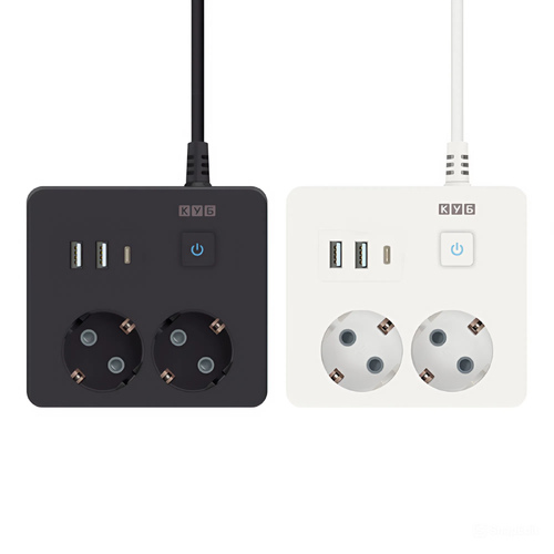 Удлинители 2 розетки, 3 USB-порта