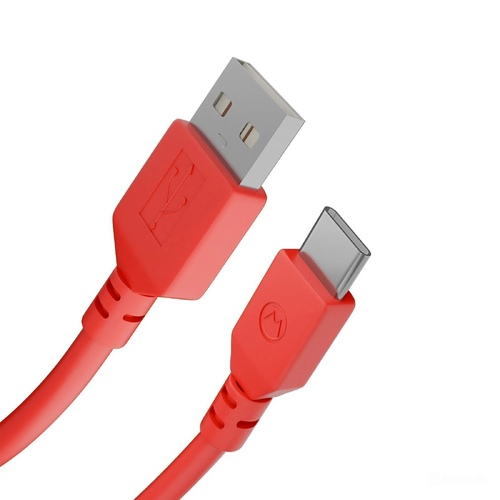Кабель USB Type C, 3А, красный
