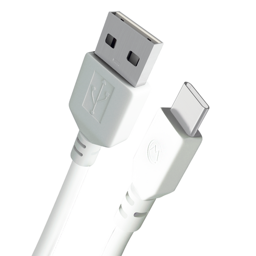 Кабель экранированный USB Type C, 3А, белый